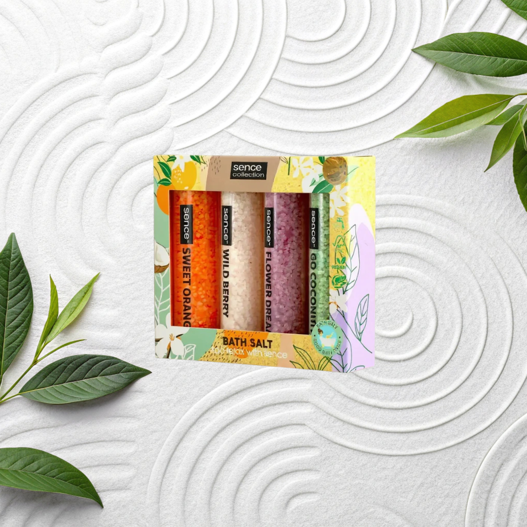 SENCE- Coffret Sels de Bain – 4 parfums bien-être